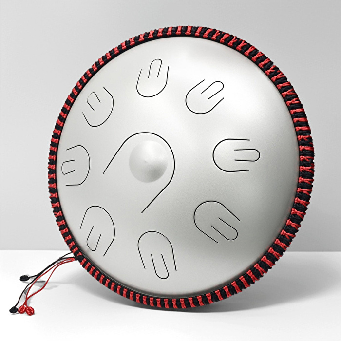 HLURU TAH9-14 SILVER - Mini Handpan Series 9 Notalı 14" Silver Taşınabilir Handpan